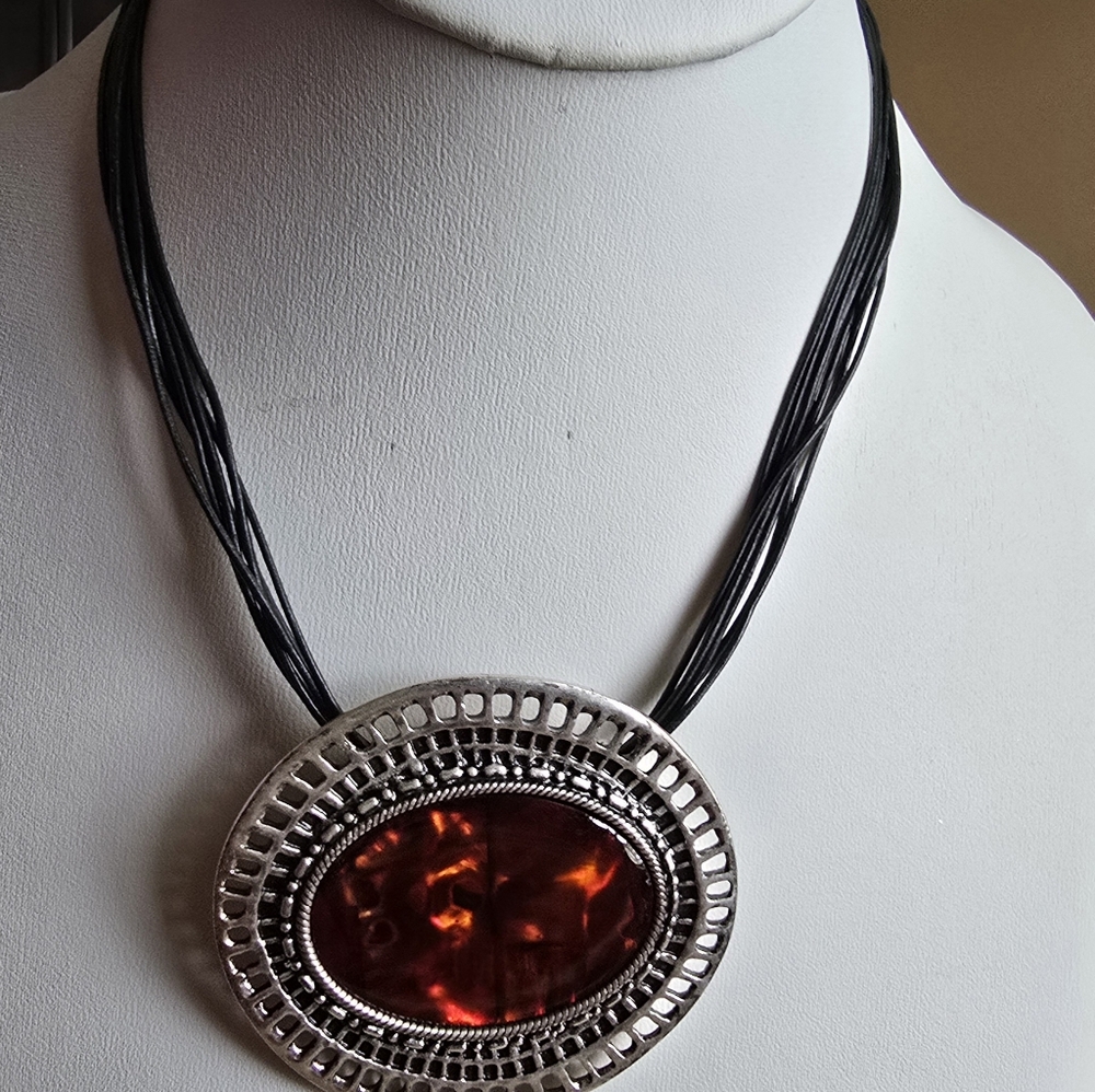 Chico's Brown and Silver Vintage-Inspired Necklace - Picture 7 of 8